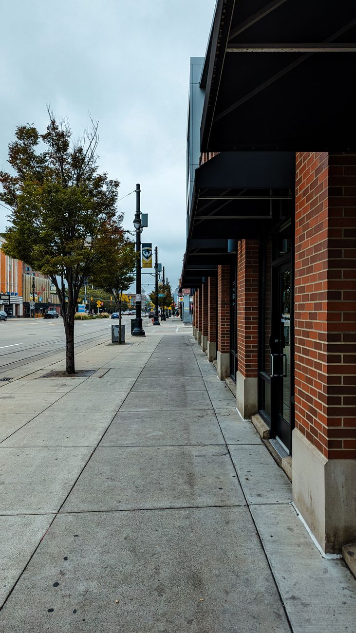 sidewalk in a town